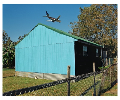 Plane over Blue and Black House | New Orleans LA | 1994